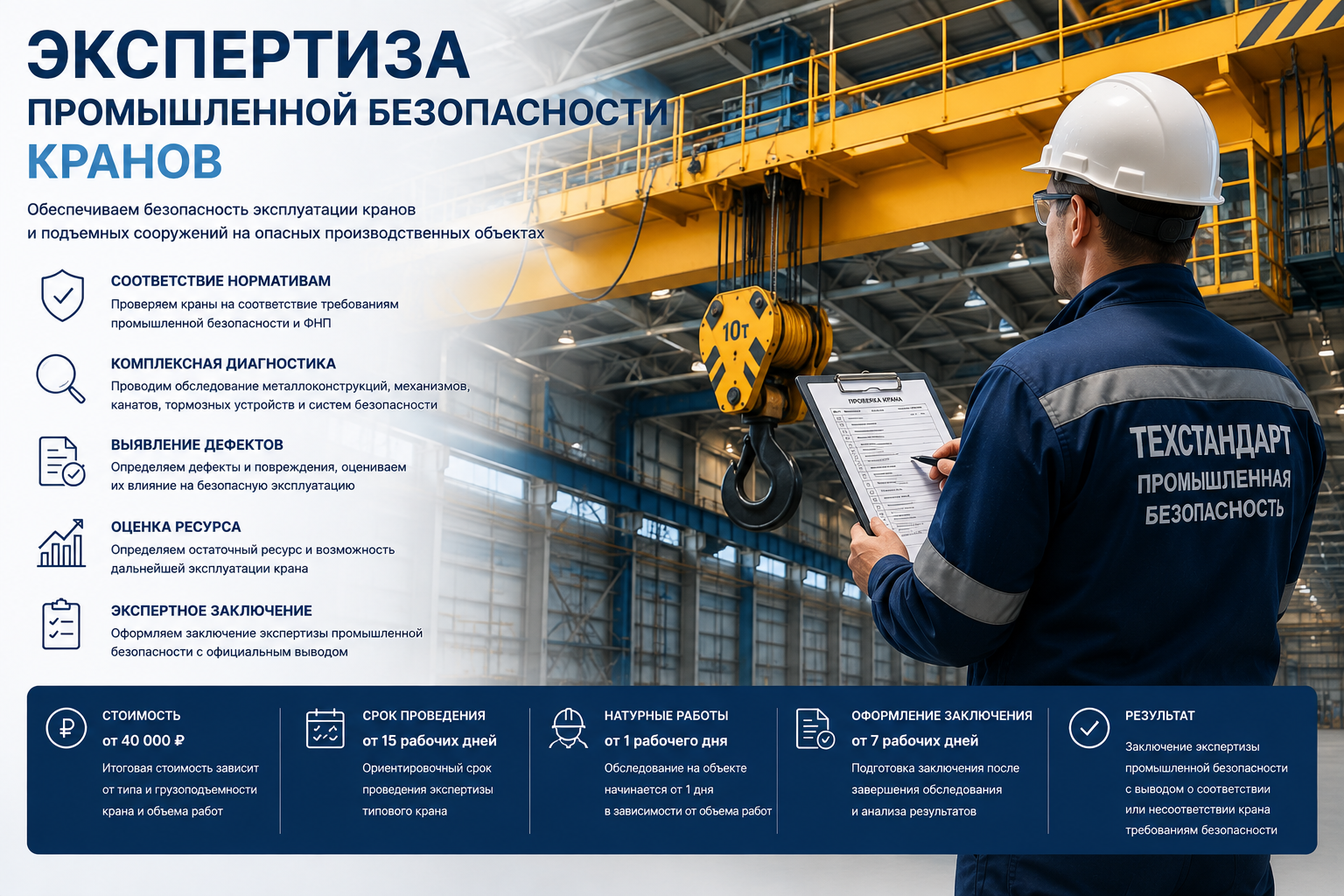 Экспертиза промышленной безопасности кранов